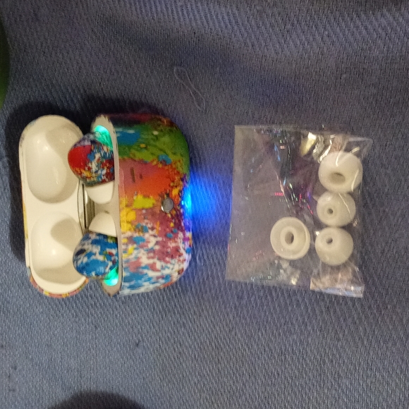 COPY - Mosaic Wireless Ear Buds with Charging Case & Extension Short Cord. - Picture 8 of 8
